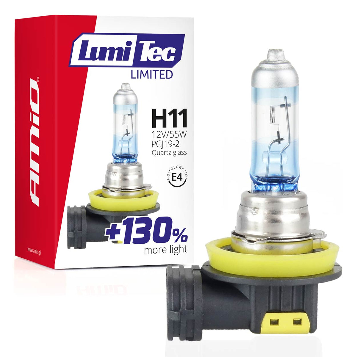 Halogeenlamp H11 12V 55W LumiTec LIMITED +130% AMiO 02134 - AMiO 02134 - afbeelding 5