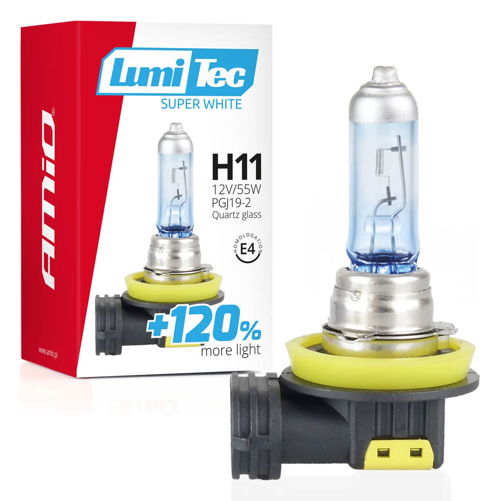 Halogeenlamp H11 12V 55W LumiTec Super White +120% AMiO 02139 - AMiO 02139 - afbeelding 5