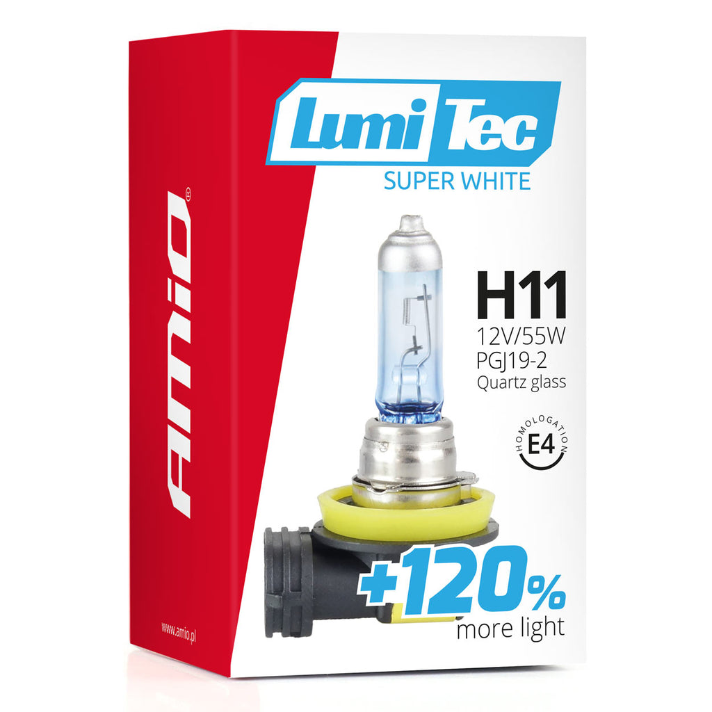 Halogeenlamp H11 12V 55W LumiTec Super White +120% AMiO 02139 - AMiO 02139 - afbeelding 3