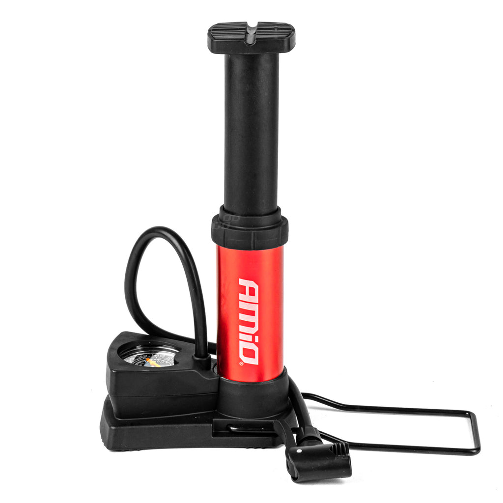 Hogedruk Mini voetpomp met manometer PU03 AMiO 02147 - AMiO 02147 - afbeelding 1