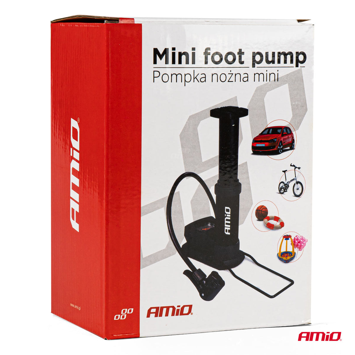 Hogedruk Mini voetpomp met manometer PU03 AMiO 02147 - AMiO 02147 - afbeelding 7