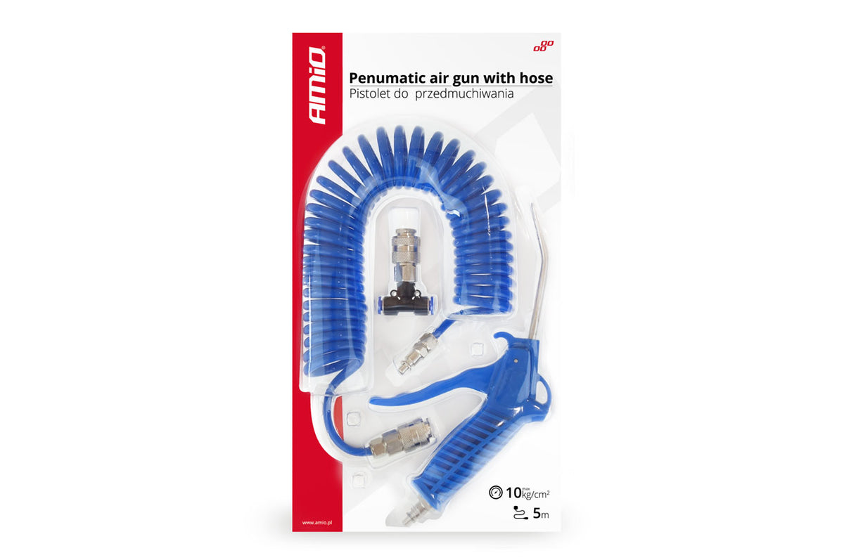 Penumatic luchtpistool met slang en T-aansluitingen 10ATM AMiO 02158 - AMiO 02158 - afbeelding 2