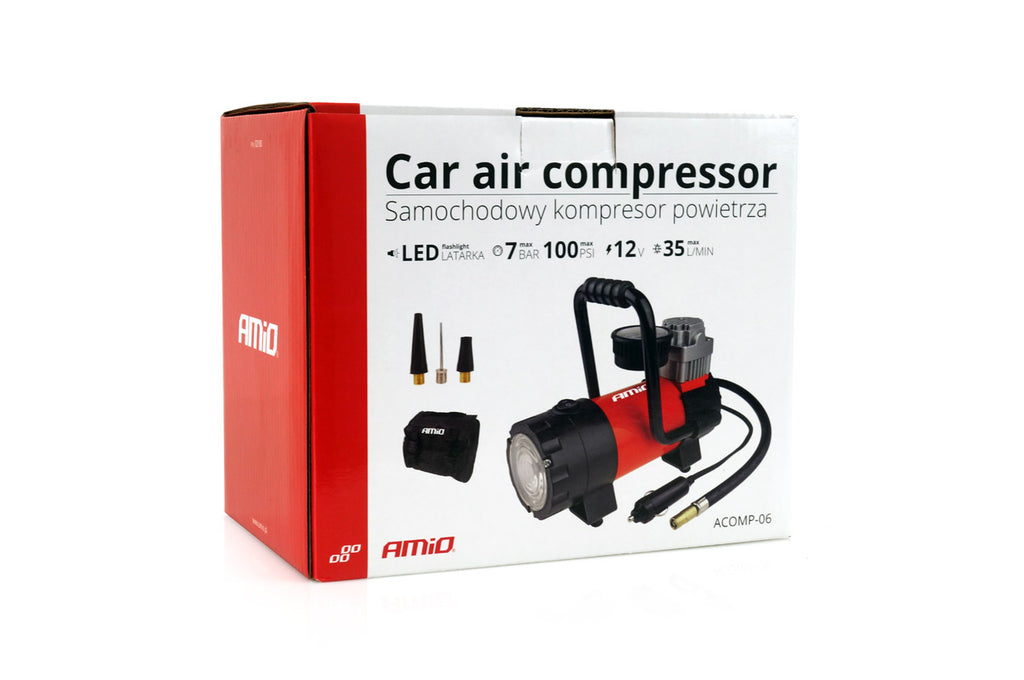 Auto Luchtcompressor 12V HQ LED ACOMP-06 AMiO 02180 – AMiO 02180 – productafbeelding 5