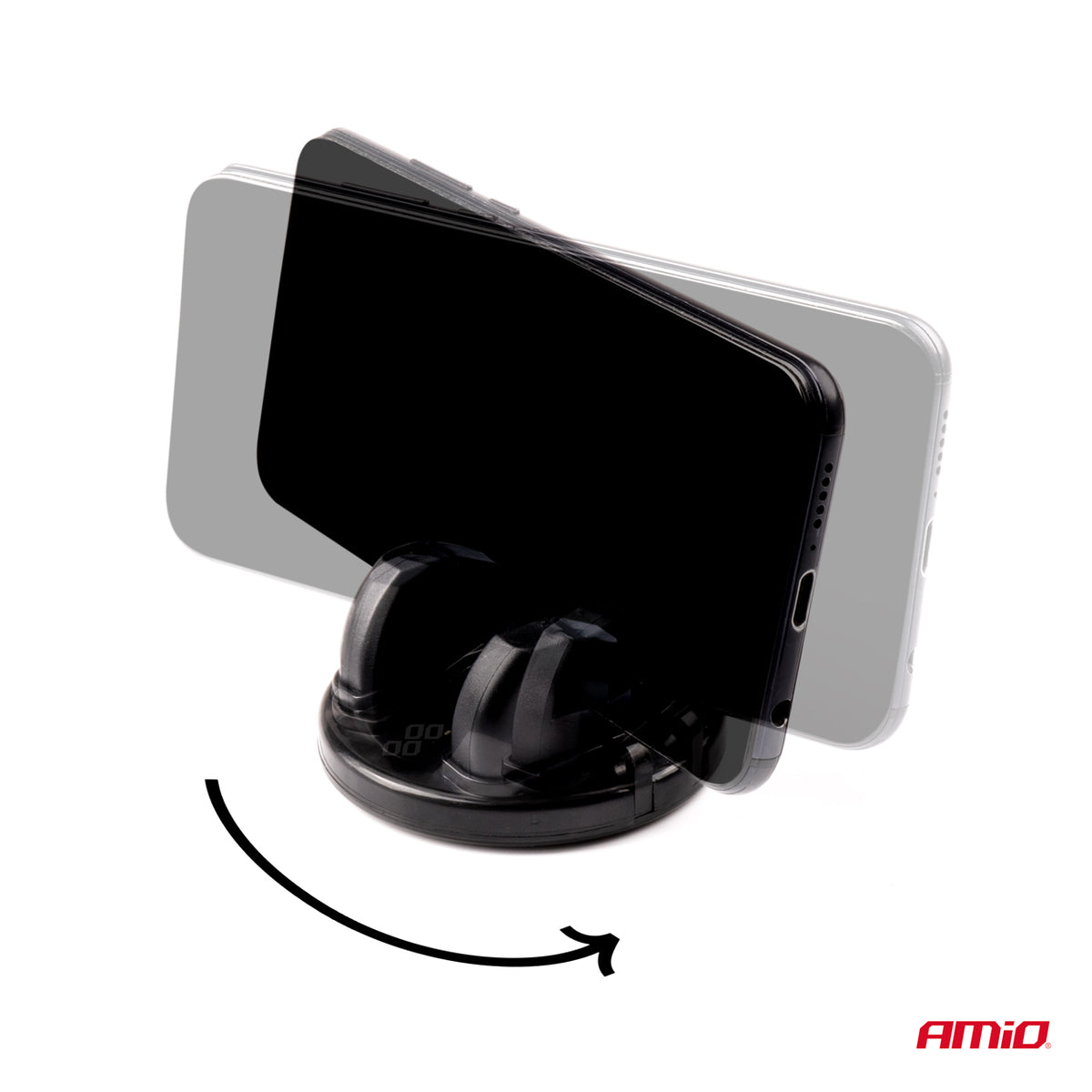 Auto Dashboard Antislip Mat Siliconen Mount Telefoonhouder 360° draaibaar HOLD-15 AMiO 02186 - AMiO 02186 - afbeelding 4