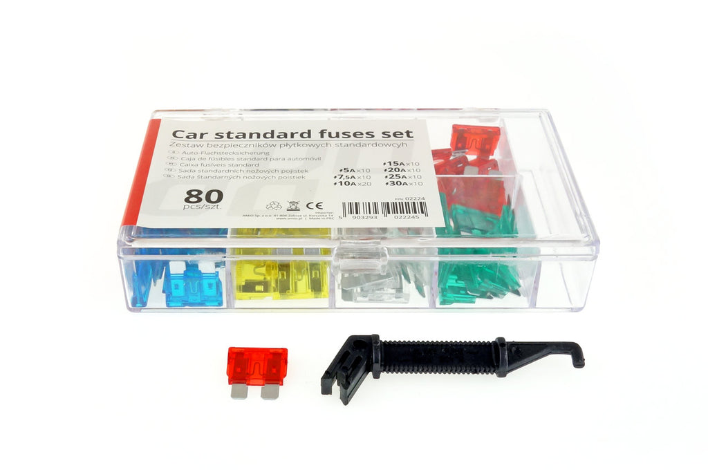 ATO steek zekering assortiment, 80 stuks met trekker AMiO 02224 - AMiO 02224 - afbeelding 1