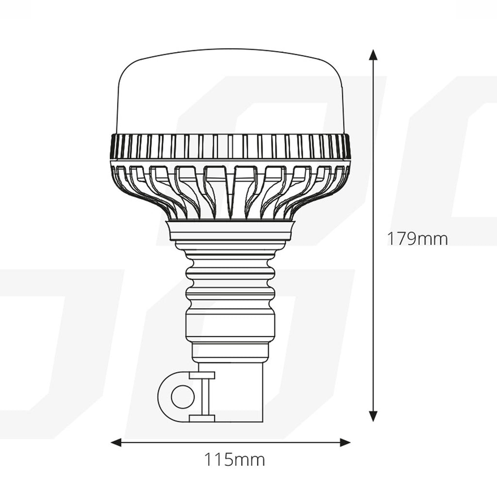 LED Waarschuwingslamp 36 LED flex R65 R10 12V 24V W03p AMiO 02293 - AMiO 02293 - afbeelding 5