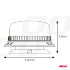 LED Waarschuwingslamp W03M magnetisch R65 R10 36LED 12/24V IP56 AMiO 02295 - AMiO 02295 - afbeelding 5