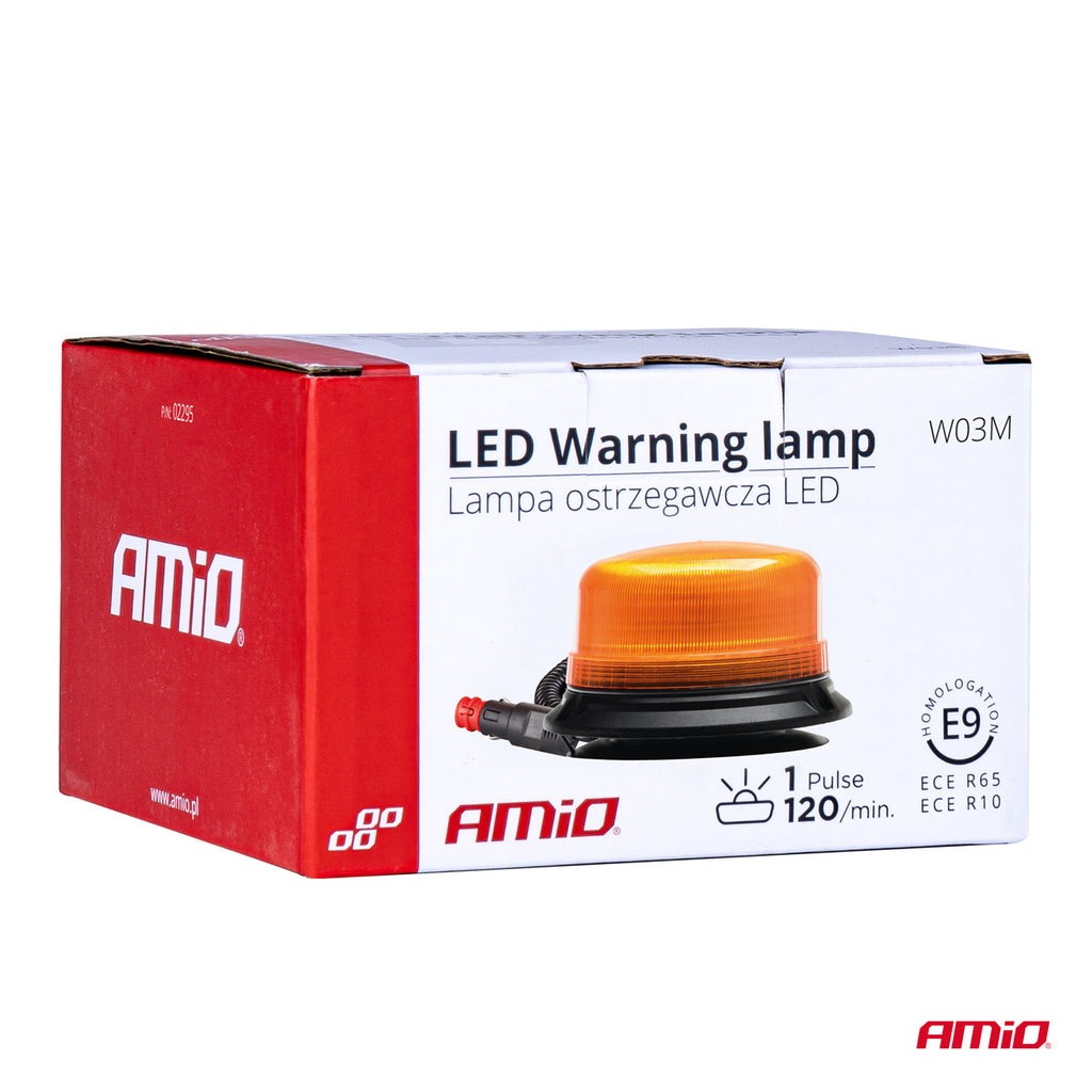 LED Waarschuwingslamp W03M magnetisch R65 R10 36LED 12/24V IP56 AMiO 02295 - AMiO 02295 - afbeelding 6