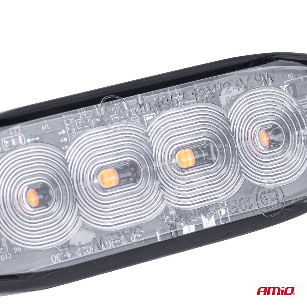 LED Waarschuwingslamp 4 LED R65 R10 12-24V AMiO 02298 - AMiO 02298 - afbeelding 2