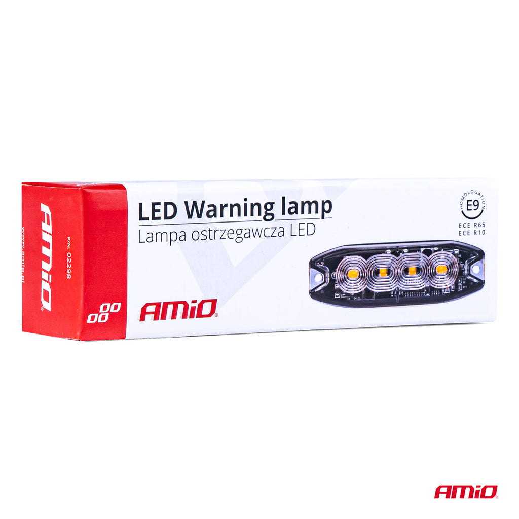 LED Waarschuwingslamp 4 LED R65 R10 12-24V AMiO 02298 - AMiO 02298 - afbeelding 5