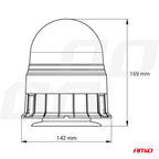 Waarschuwingslamp W02M Magnetisch R65 R10 39LED 12/24V IP56 AMiO 02300 - AMiO 02300 - afbeelding 9