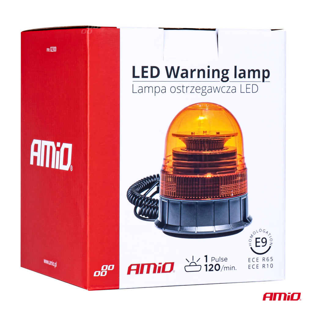 Waarschuwingslamp W02M Magnetisch R65 R10 39LED 12/24V IP56 AMiO 02300 - AMiO 02300 - afbeelding 10