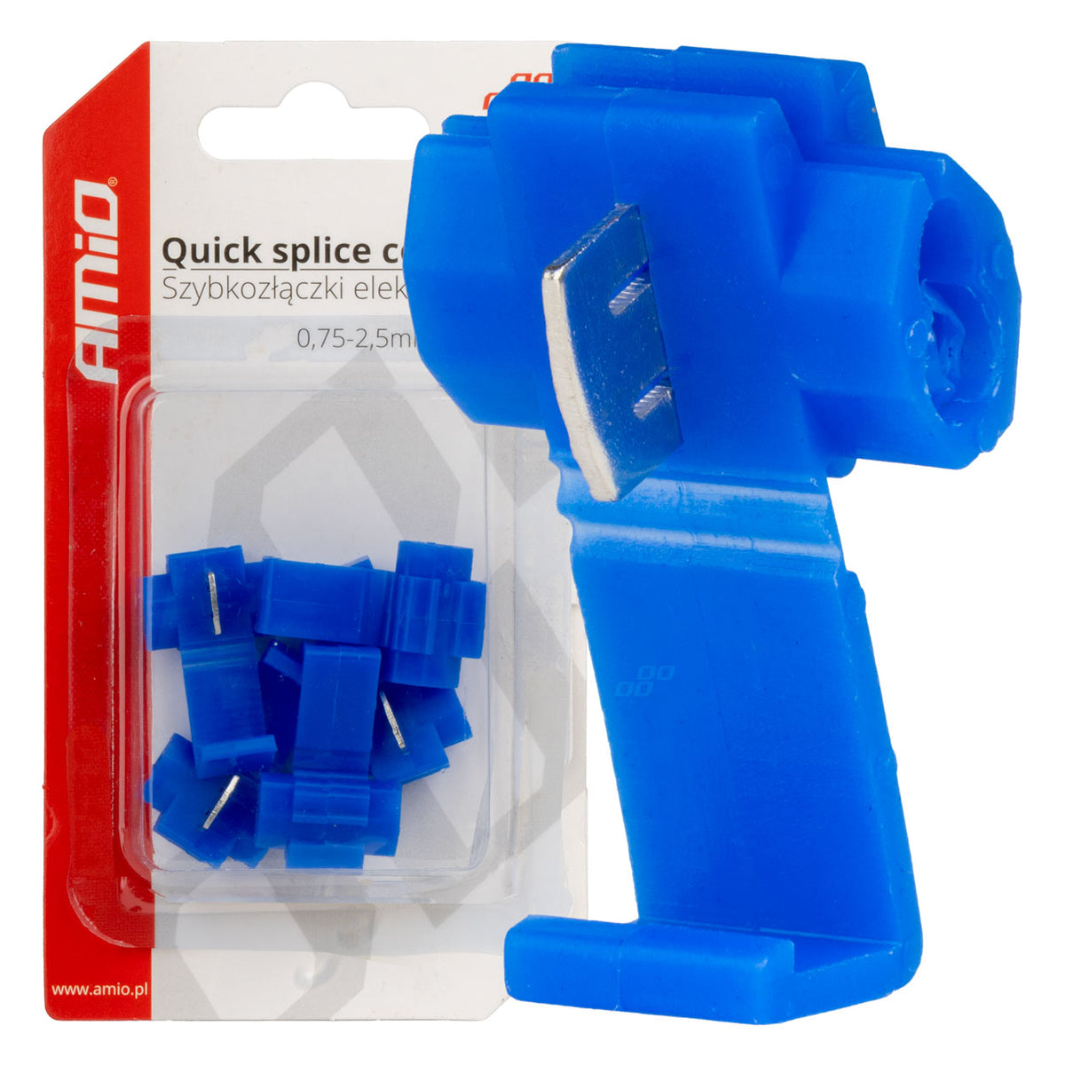 Quick Connect Connector 0,75-2,5mm2 15A 5st blister AMiO 02341 - AMiO 02341 - afbeelding 1
