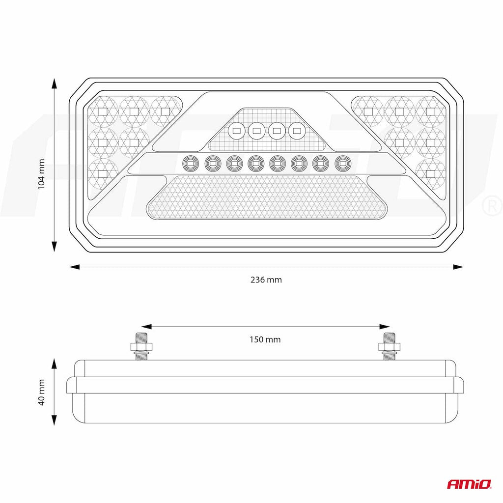 LED-achterlicht AMiO RCL-02-L dynamisch, links 02364 - AMiO 02364 - afbeelding 13