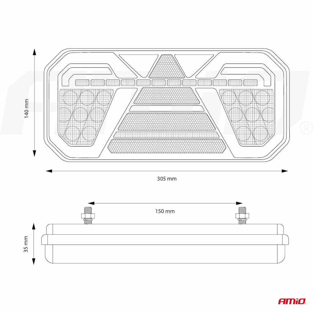 Led-achterlamp AMiO RCL-04-L dynamisch, links 02368 - AMiO 02368 - afbeelding 15