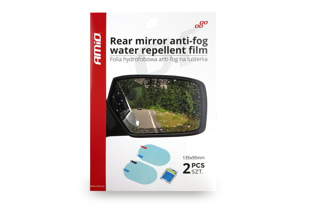 Achteruitkijkspiegel anti-condens waterafstotende folie 135x95mm 2 stuks AMiO 02378 – AMiO 02378 – productafbeelding 2