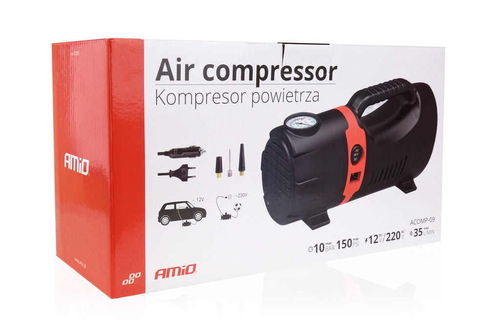 Auto Luchtcompressor 12V/230V Acomp-09 AMiO 02383 – AMiO 02383 – productafbeelding 3