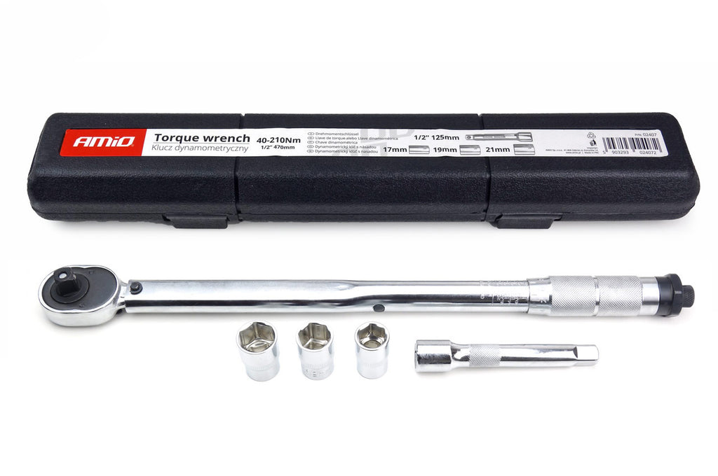 Momentsleutel 17/19/21 mm 40-210 Nm AMiO 02407 - AMiO 02407 - afbeelding 2