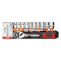 Metrische Ratelsleutel Dopsleutel Reparatie Gereedschapsset 11-delig (1/2 AMiO 02412 - AMiO 02412 - afbeelding 1