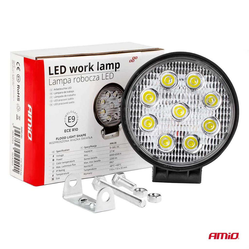 Werklamp AWL06 9 LED FLOOD 9-36V AMiO 02420 - AMiO 02420 - afbeelding 8