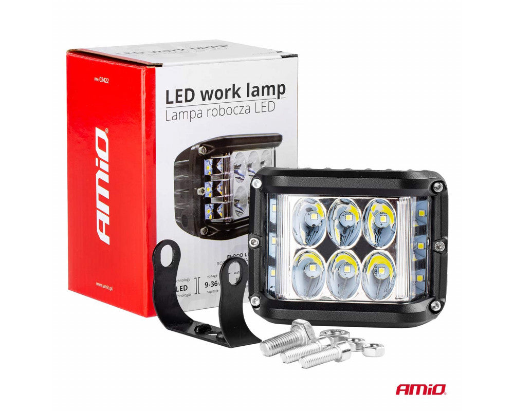 Werklamp AWL08 12 LED 9-36V, 110x75mm, floodlight vorm