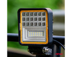 Werklamp AWL12 42 LED FLootlight & Spotlight 9-36V, afm.: 110x110mmm Angel Eyes