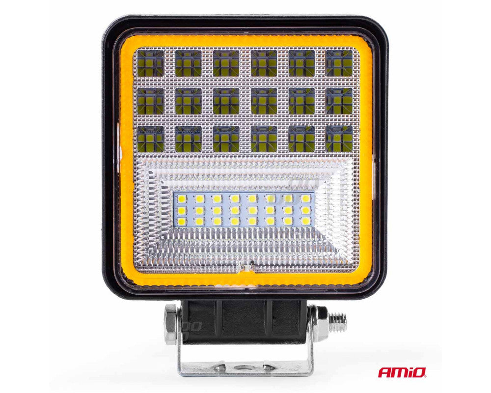Werklamp AWL12 42 LED FLootlight & Spotlight 9-36V, afm.: 110x110mmm Angel Eyes