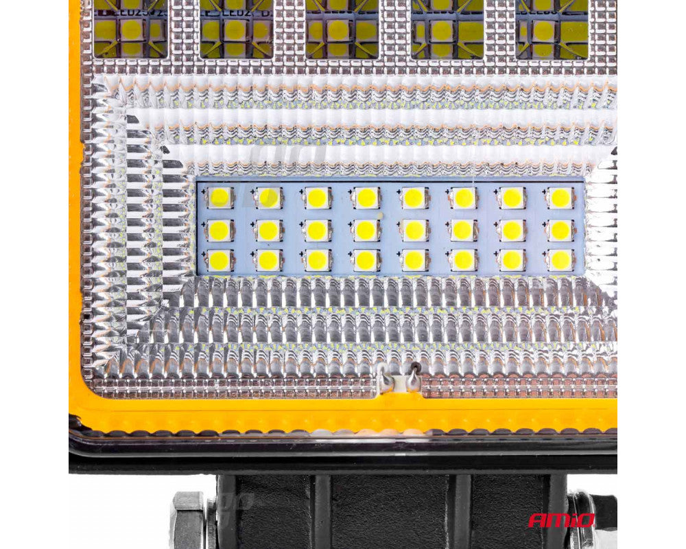 Werklamp AWL12 42 LED FLootlight & Spotlight 9-36V, afm.: 110x110mmm Angel Eyes