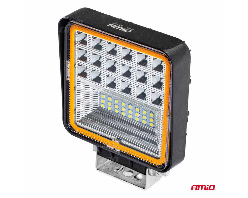 Werklamp AWL12 42 LED FLootlight & Spotlight 9-36V, afm.: 110x110mmm Angel Eyes