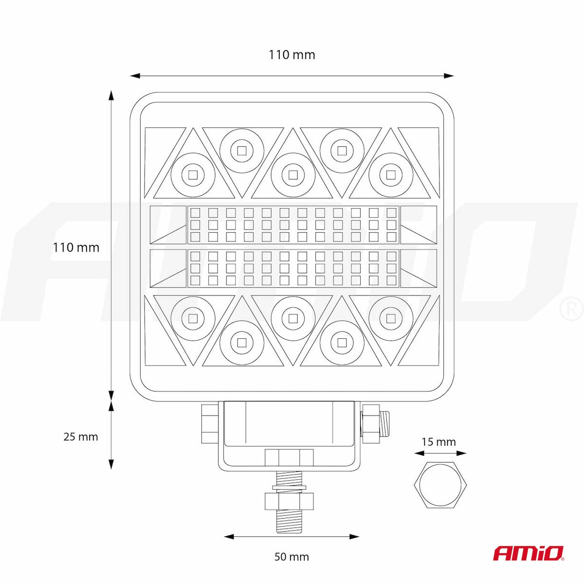 Werklamp AWL15 26LED COMBO 9-36V AMiO 02429 - AMiO 02429 - afbeelding 10