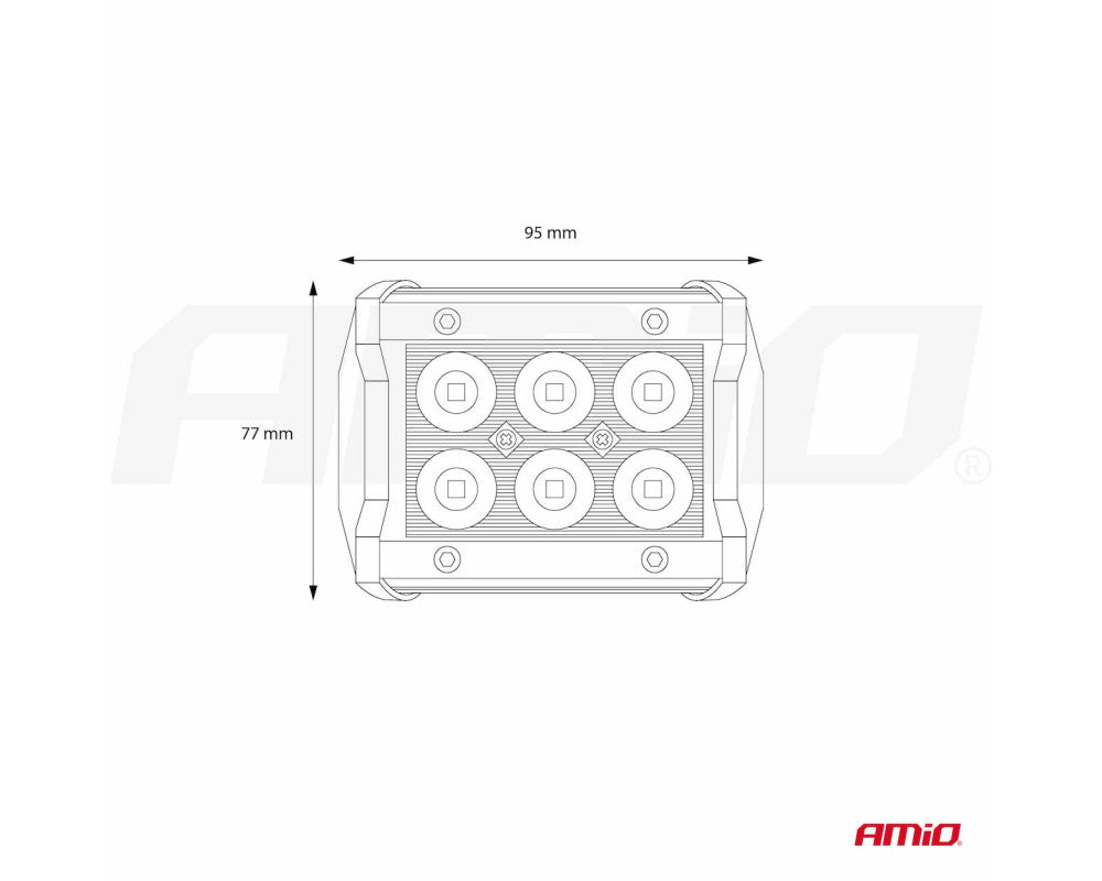 Werklamp AWL17 6LED Floodlight 9-36V, 95x77mm