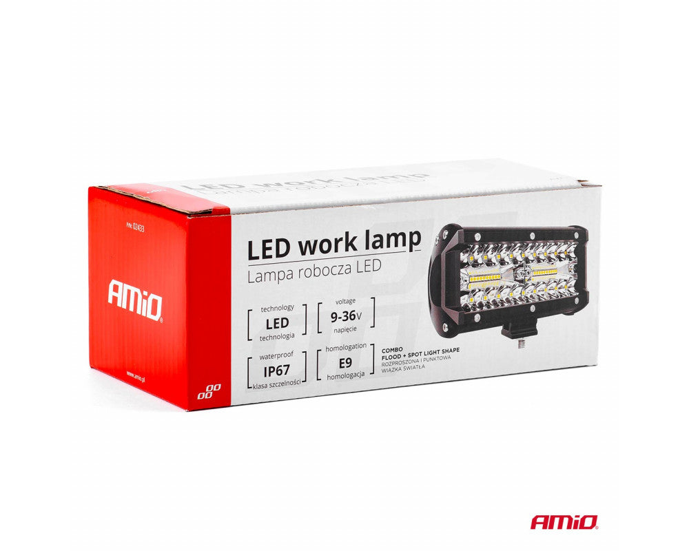 Werklamp LED, 40LED 9-36V, afmeting 170x74x63mm