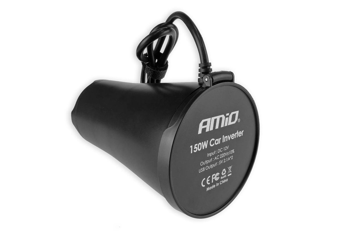 Omvormer AMiO 12V/230V 150W/300W 2xUSB PI02 02469 - AMiO 02469 - afbeelding 2