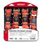 Ratel spanset 700kg 25mm 4,5m 4st BELT-03 AMiO 02496 - AMiO 02496 - afbeelding 1