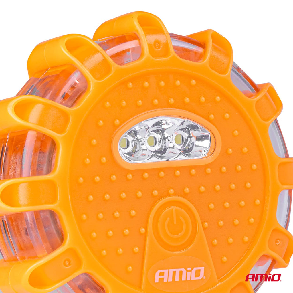 Weg Draagbare LED-waarschuwingslamp met werkende zaklampfunctie 3xAAA IP65 12SMD + 3SMD AMiO 02499 - AMiO 02499 - afbeelding 3