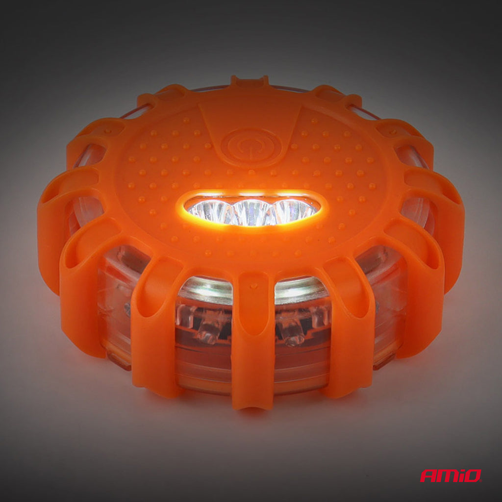 Weg Draagbare LED-waarschuwingslamp met werkende zaklampfunctie 3xAAA IP65 12SMD + 3SMD AMiO 02499 - AMiO 02499 - afbeelding 5