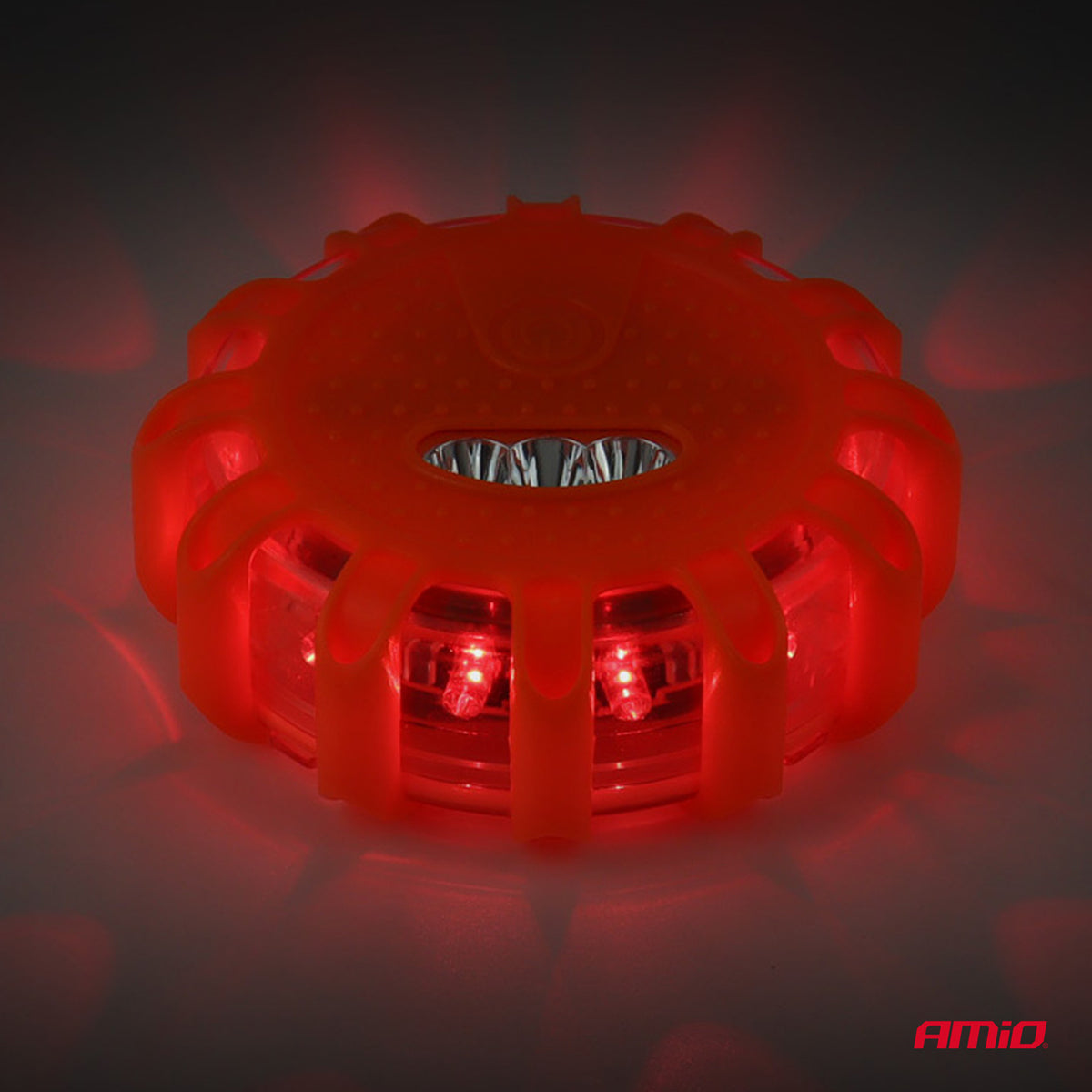 Weg Draagbare LED-waarschuwingslamp met werkende zaklampfunctie 3xAAA IP65 12SMD + 3SMD AMiO 02499 - AMiO 02499 - afbeelding 6