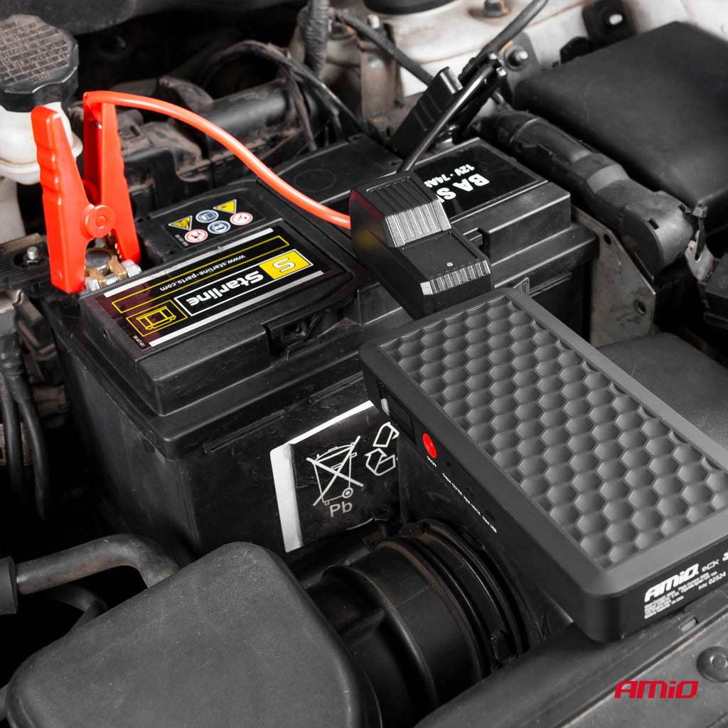 Draagbare Jumpstarter met Powerbank 12V 4Ah 800A SJ02 AMiO 02524 - AMiO 02524 - afbeelding 14