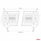 Werkende LED lichtbalk AWL30 200LED 720x74 600W COMBO 9-36V AMiO 02544 - AMiO 02544 - afbeelding 6