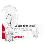 Halogeenlampen W16W T15 16W W2.1x9.5d 12V 10st AMiO 02549 - AMiO 02549 - afbeelding 2