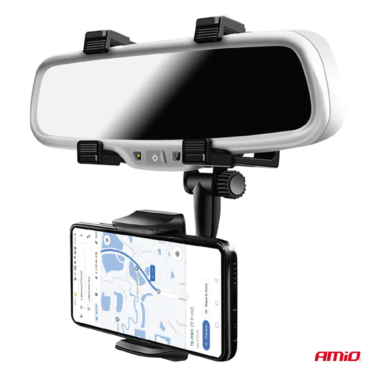 Achteruitkijkspiegel telefoonhouder HOLD-17 AMiO 02612 - AMiO 02612 - afbeelding 2
