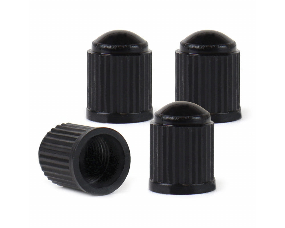 Ventiel dopjes plastic 4 stuks zwart