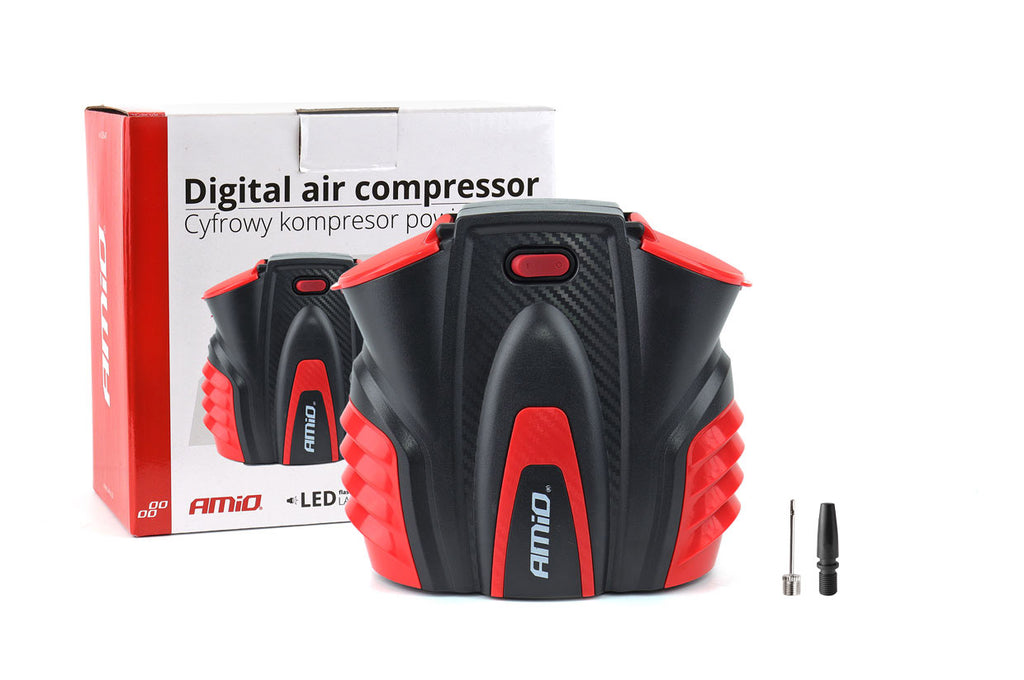 Auto Luchtcompressor met digitale manometer en LED-licht 12V ACOMP-16 AMiO 02641 - AMiO 02641 - afbeelding 7