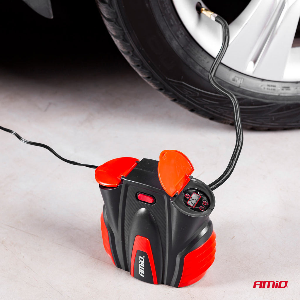 Auto Luchtcompressor met digitale manometer en LED-licht 12V ACOMP-16 AMiO 02641 - AMiO 02641 - afbeelding 12