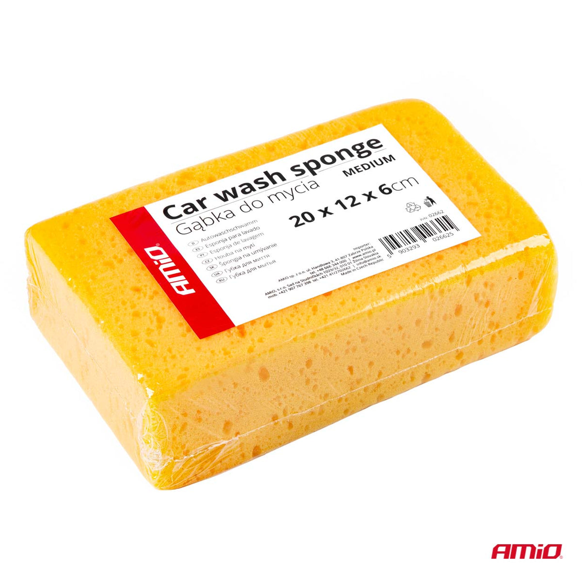 Spons voor autowasstraat AMiO MEDIUM 20 x 12 x 6 cm 02662 - AMiO 02662 - afbeelding 4