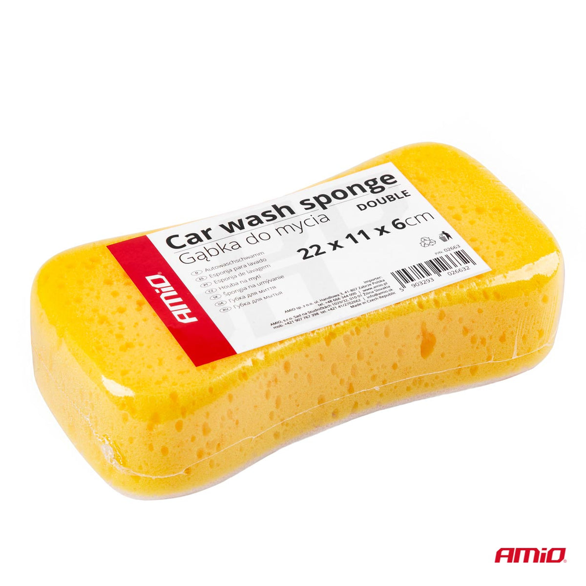 Spons voor autowasstraat AMiO DOUBLE 22 x 11 x 6 cm 02663 - AMiO 02663 - afbeelding 2