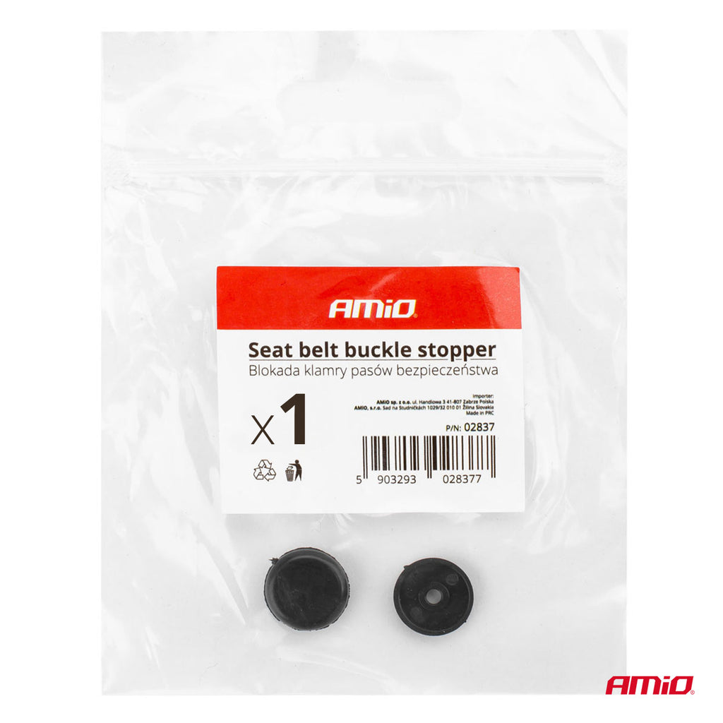 Veiligheidsgordel gesp stop - zwart AMiO 02837 - AMiO 02837 - afbeelding 4