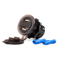 Waterdichte telefoonoplader met digitale voltometer 2xUSB 12/24V MOD-06 AMiO 02856 - AMiO 02856 - afbeelding 1