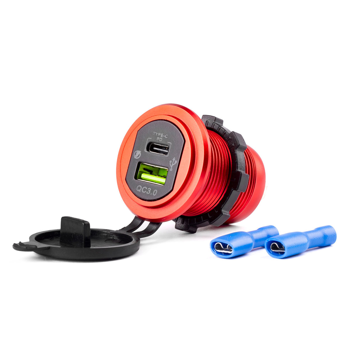 Waterdichte telefoonoplader USB+USB-C 12/24V MOD-09 AMiO 02859 - AMiO 02859 - afbeelding 2