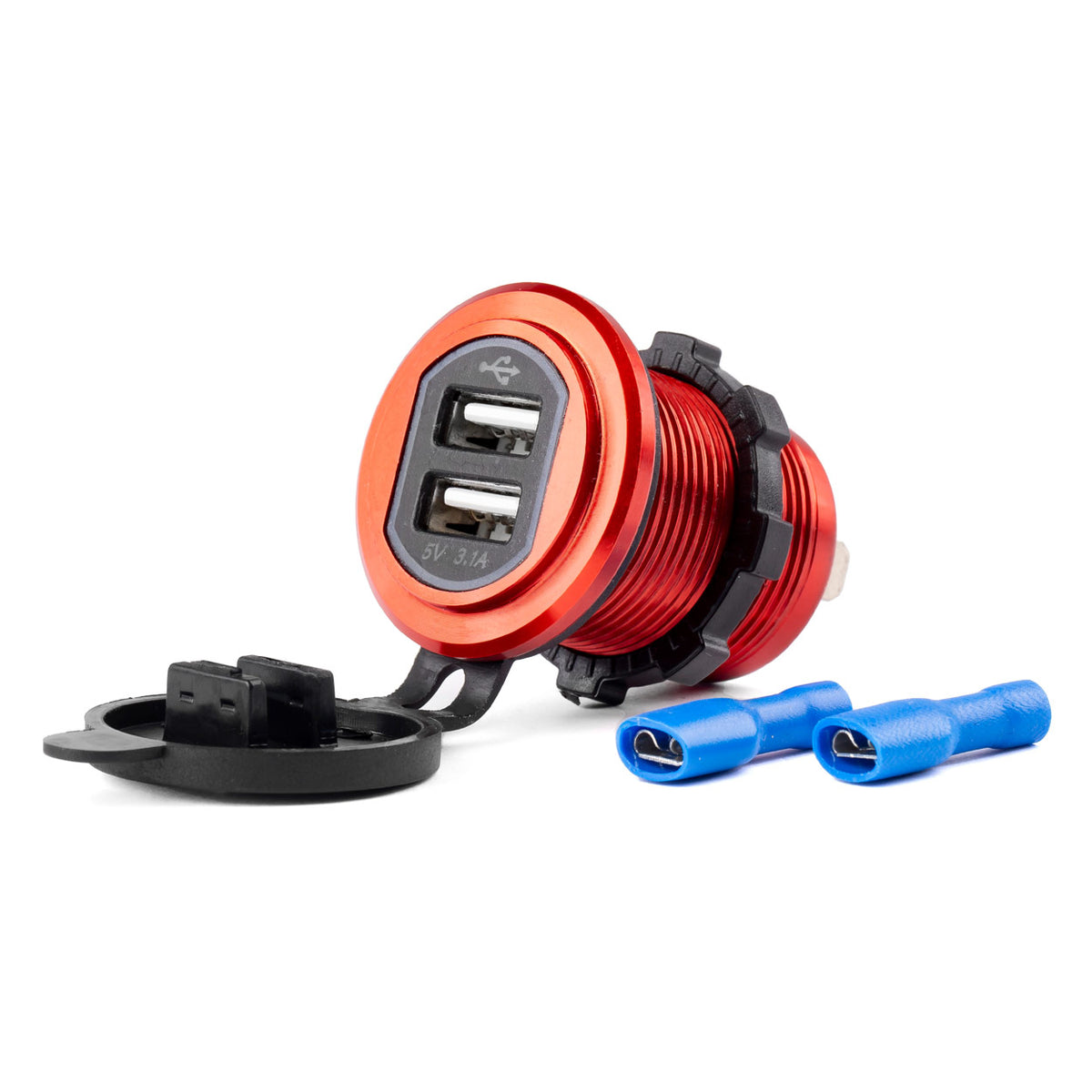Waterdichte telefoonoplader 2xUSB 12/24V MOD-10 AMiO 02860 - AMiO 02860 - afbeelding 1